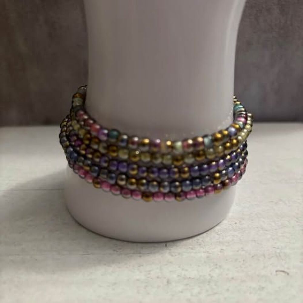Handmade Beaded Bracelet Stack 0282